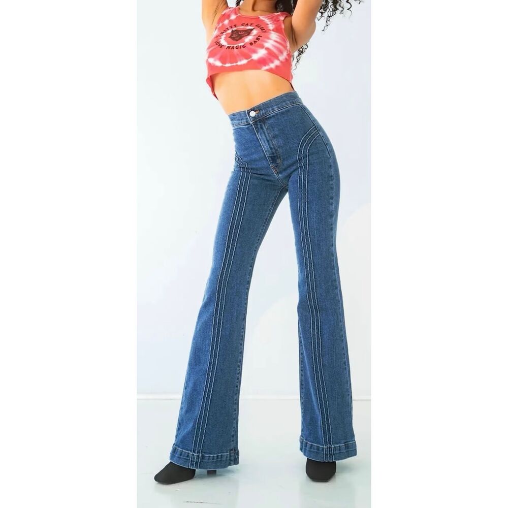 Revice Rollergirl Flares women jeans size 28 - Picture 12 of 14